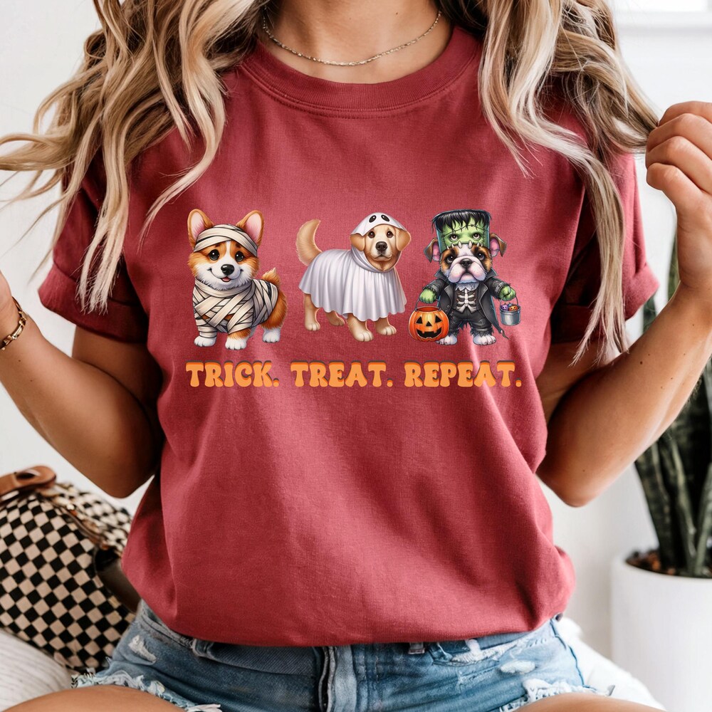 Halloween Dog Shirt, Halloween Tee, Halloween Gift For Dog Lovers, Halloween Dog Lover Gift, Halloween Dog Tshirt, Cute Halloween Dog Onlytee