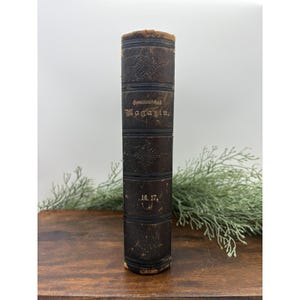 Vintage 1892 German Hardcover Antique Book, Beautiful Patina, Concordia Rare