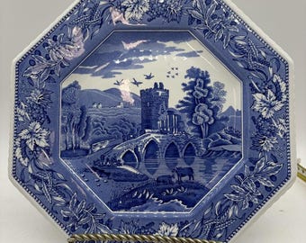 Spode Blue Room Sutherland Collection 'Lucano' Octagonal Decorative Plate