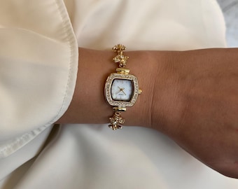Anne Klein Gold Tone Multi Strand Chain Bracelet Watch 10  display picture 1