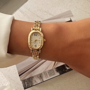 Gold Women’s Watch – Vintage Bracelet Watch – Elegant Classic Timepiece – Mother’s Day Gift Idea