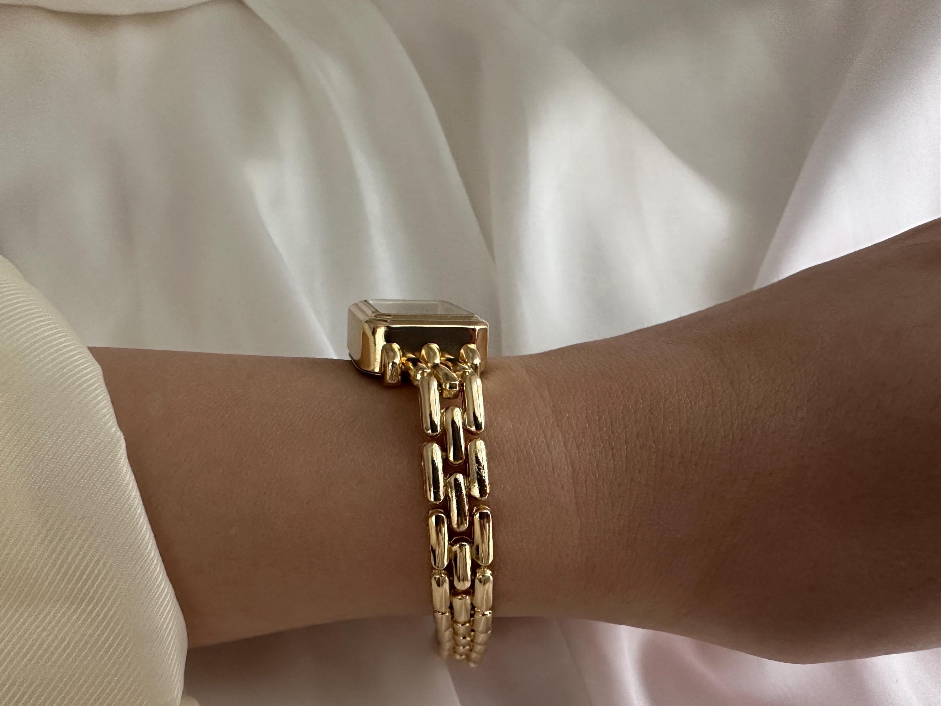 SKU0501 Retro Gold Women Minimalist Square Watch Bracelet Stainless steel Vintage Square Stainless Steel Gold Watch For Women Strap  main image 4