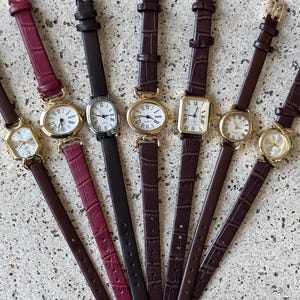 Klassisk läderarmbandsklocka: Minimalistisk rund urtavla, rostfritt stål, morsdagspresent
