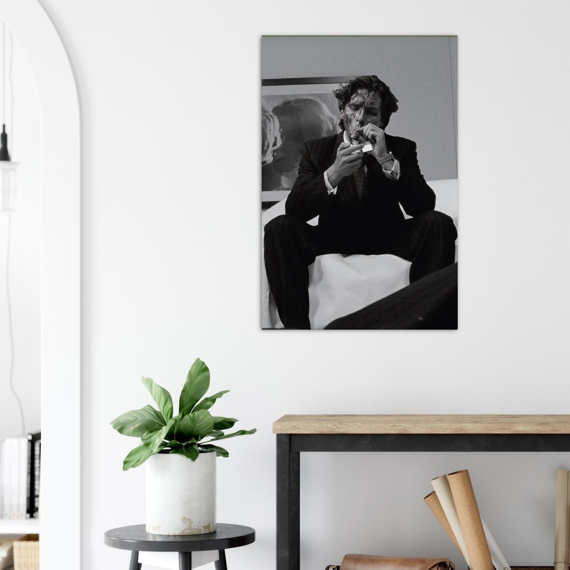 Patrick Bateman Leinwandbild 50x75cm - Moderne Wandkunst Für Wohnzimmer & Schlafzimmer