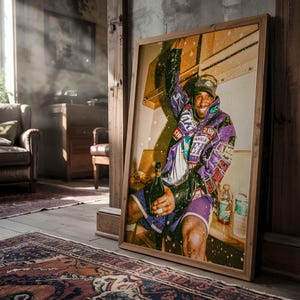 Póster o lienzo de vestuario de baloncesto de Kobe Bryant, arte de pared, decoración del hogar de Black Mamba para fanáticos del baloncesto de Los Ángeles, arte rupestre.