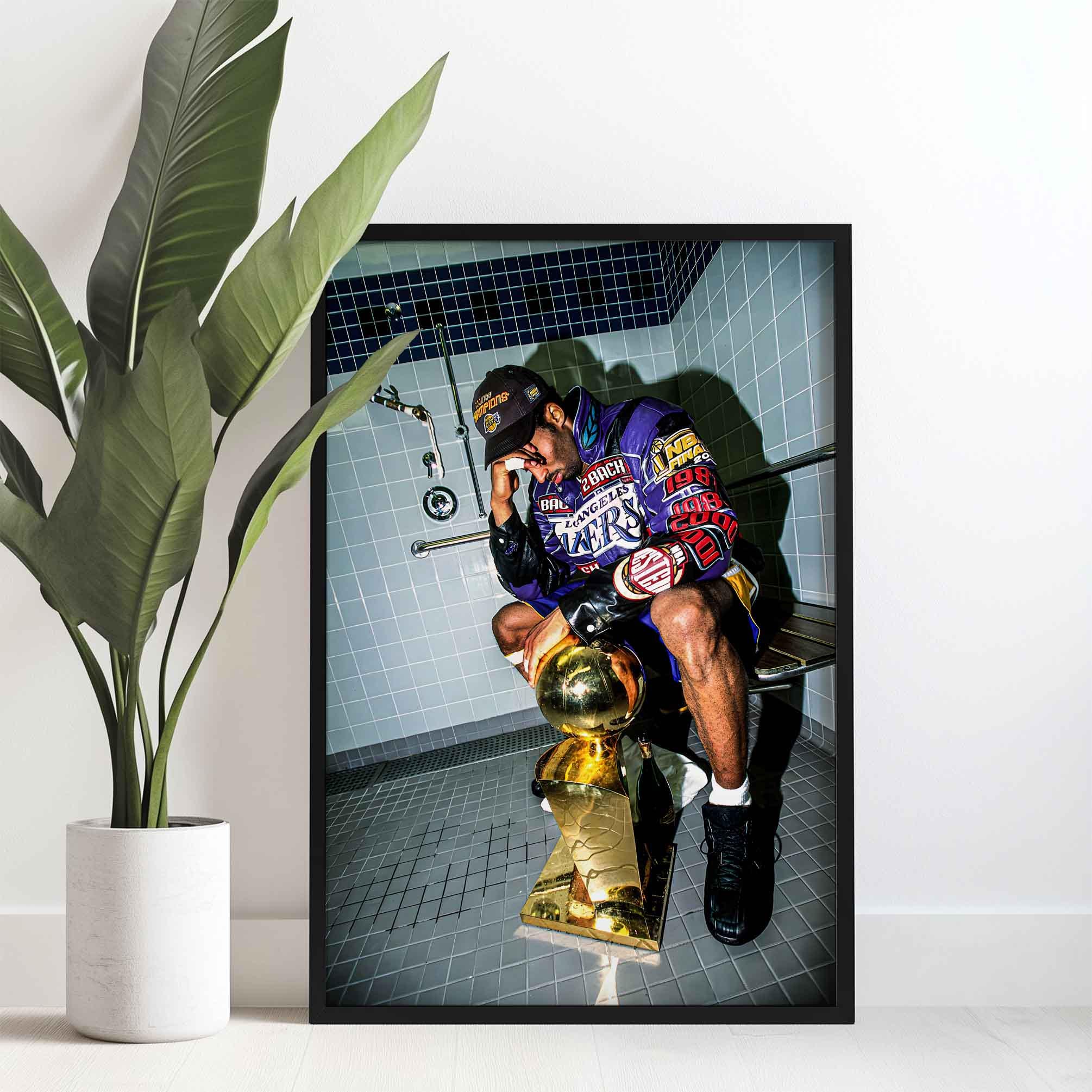 Black Mamba, Kobe Bryant Champion Locker room Room Poster, Canvas Wall Art, Basketball Home Decor, LA Basketball Celebration Gift