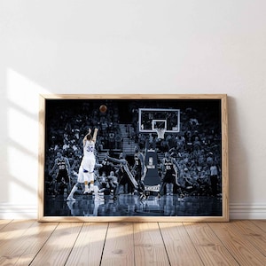 Steph Curry Basketball Poster Druck oder Leinwand Wandkunst - Golden State Wohnkultur für Basketball Fans, Basketball Raum Kunstwerk