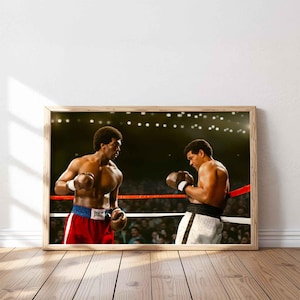 Póster de Muhammad Ali, impresión o lienzo para decorar la pared como inspiración para el hogar. Idea de regalo para los fanáticos del boxeo.