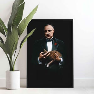 Póster de El Padrino impreso en lienzo para pared: un regalo icónico para cinéfilos y amantes de la decoración del hogar.
