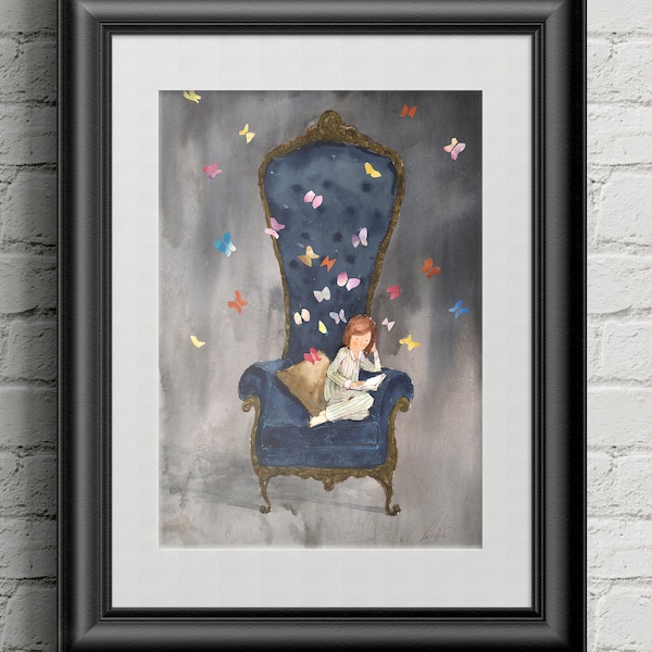 Butterfly illustration / butterfly art print / butterfly artwork / butterfly painting / butterflies illustration / butterflies painting