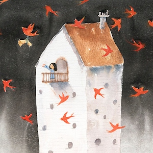 birdhouse greeting card birdhouse art card message greeting cards message art card birds art card birds greeting card