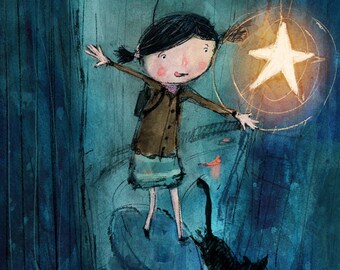 inspirational art inspirational artwork for kids unique nursery decor star art star illustration inspirational art print by Lee White
