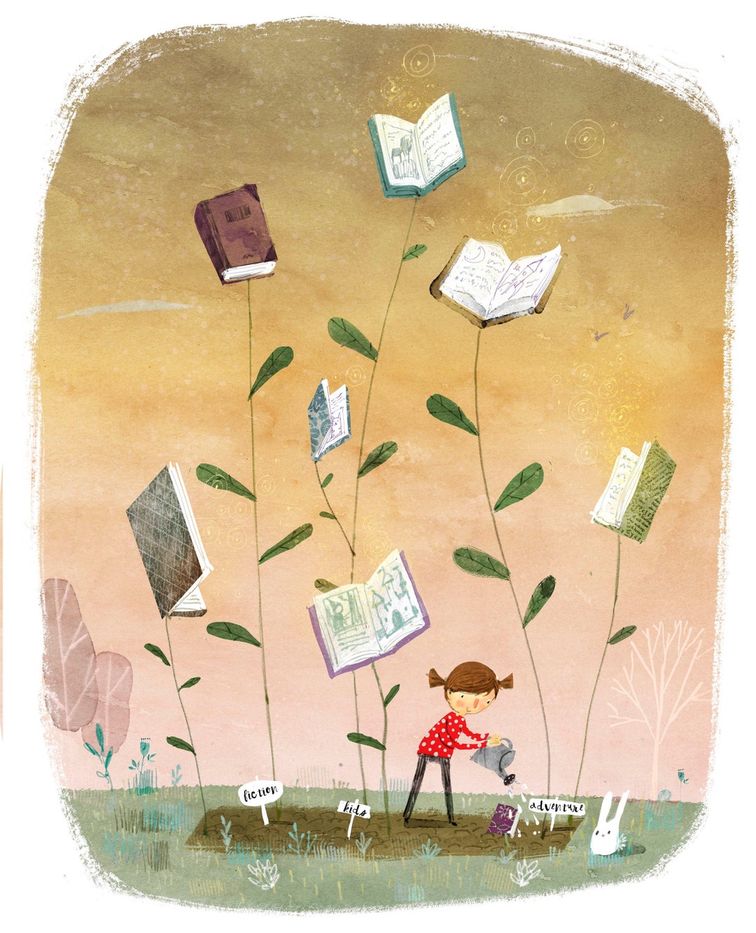 Book Art Print Reading Art Print Book Art Reading Art Book Wall Art