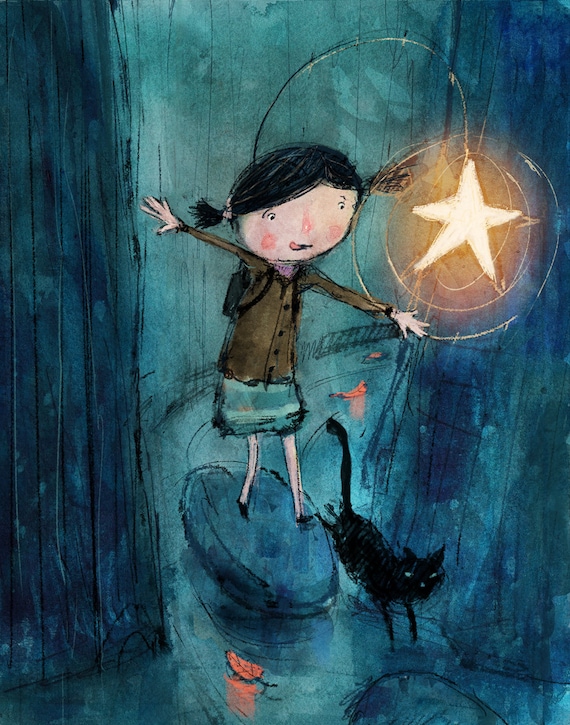 inspirational art inspirational artwork for kids unique nursery decor star  art star illustration inspirational art print by Lee White