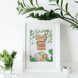 Carte de visite bébé personnalisée avec détails de naissance | Affiche personnalisée pour nouveau-né | Statistiques sur les naissances de bébés | Imprimer | Décoration de cadeau pour bébé