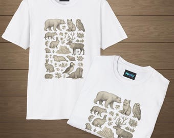Camiseta unisex suave con temática natural/Diseño de animales salvajes, regalo para amantes de la naturaleza, camiseta de vida silvestre, ropa ecológica, [...]