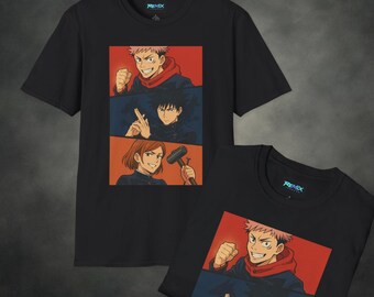 Anime Characters Unisex Softstyle T-Shirt, Perfect for Fans, Casual Wear, Gift for Birthdays, Comic Con, Cosplay