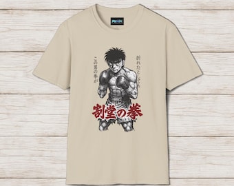 Camiseta gráfica de boxeo, ropa informal, regalo para fanáticos del anime, unisex, ideal para convenciones, estilo diario.
