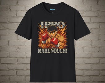 Camiseta vintage de boxeo de anime, camiseta gráfica unisex para amantes del deporte, regalo para fanáticos del boxeo, estilo cómic retro, ropa informal.
