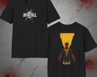 Camiseta gráfica Invencible, camiseta unisex de estilo suave para fans, camiseta genial de superhéroe, regalo nerd, ropa informal, camiseta estilo cómic.