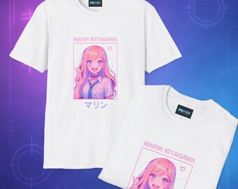 Anime-Inspired Graphic Tee, Unisex Softstyle T-Shirt, Cute Casual Wear, Kawaii Fashion, Gift for Fans