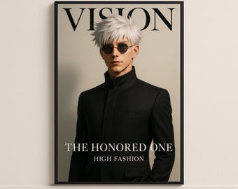 Pósteres verticales mate de alta costura de Gojo Jujutsu Kaisen sin marco: arte visual, decoración de paredes, estética de interiores, regalos únicos, obras de arte con estilo.