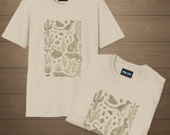 Camiseta gráfica inspirada en la naturaleza, camiseta unisex de estilo suave, camiseta moderna con temática natural, regalo para amantes de la naturaleza, ropa informal, ropa ecológica.