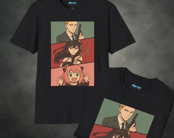 Anime-Inspired Unisex Softstyle T-Shirt, Casual Wear, Gift for Fans, Retro Art Tee, Comfortable Lightweight Shirt
