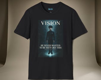 Camiseta unisex de estilo suave Mob Psycho 100 Vision, camiseta gráfica para hombre, regalo único, atuendo informal, ropa inspirada en la película, camiseta con estilo