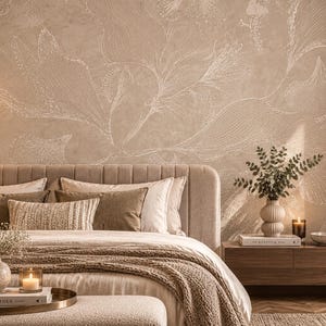 Bring the beauty of nature indoors with this Vintage Tropical Forest Wallpaper featuring majestic trees, lush botanical foliage, graceful birds, hanging vines, and layered jungle scenery in warm sepia tones. Inspired by antique botanical illustrations and classic landscape art, this elegant design creates a peaceful atmosphere, perfect for living rooms, bedrooms, offices, and sophisticated interiors.