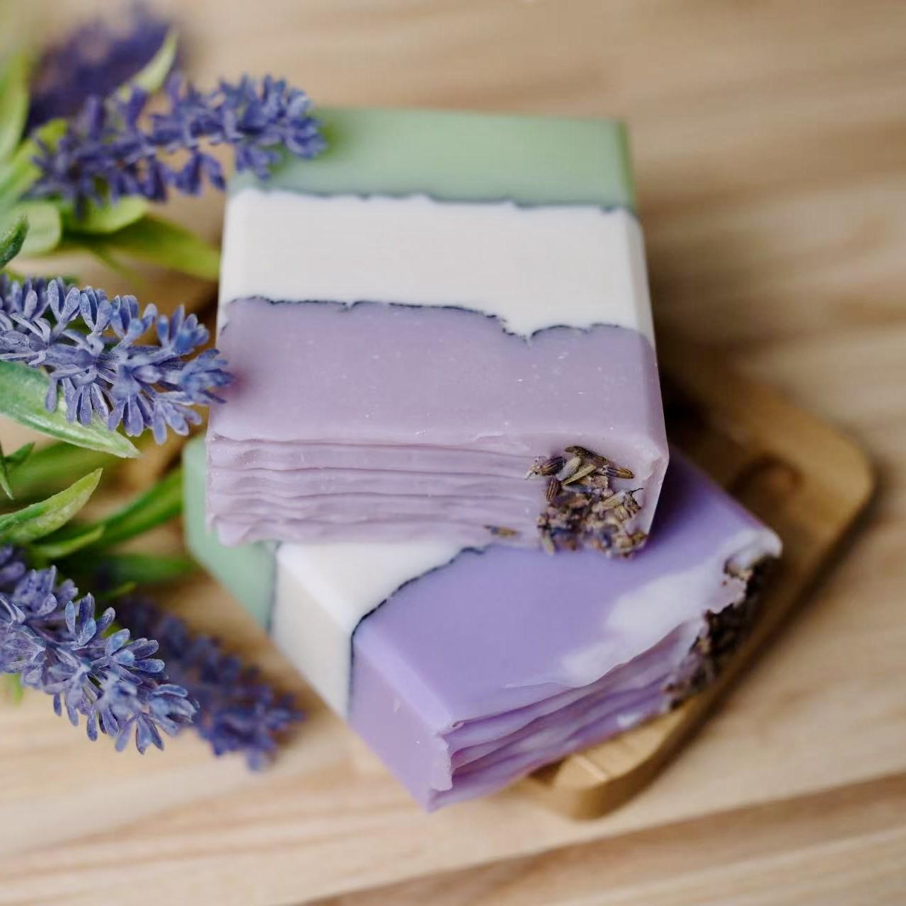 Lavender Breeze Cold Processed Soap | Organic Artisan Bar | All-natural ...