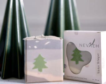 Winter Wonderland - Savon traité à froid | Petit lot | Barre artisanale biologique | Hydratant végétalien entièrement naturel