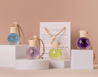 Coffret cadeau diffuseur pour voiture–3 pcs Crystal Orb Collection | Désodorisant suspendu