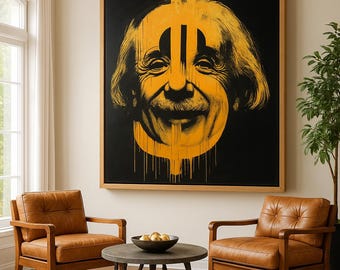 Einstein on Canvas - Einstein Picture - Einstein Framed Pop Art Canvas - Einstein Wall Art