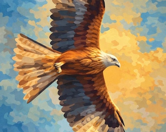 Paint By Number Eagle Flight – Majestic Bird Paint By Numbers Kit For Adults Beginners Nature Lovers