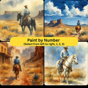 Paint by Numbers Western Paint by Numbers for Adults Kits Paint by Number Kit Adult Gift For Her Gift for Him
