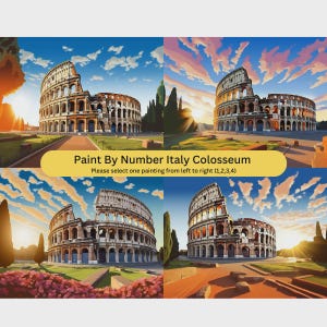 Paint By Number Kit Adult Landscape Paint By Number Italy Colosseum Paint By Number Paint By Number Adult Landscape Canvas Painting
