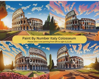 Paint By Number Kit Adult Landscape Paint By Number Italy Colosseum Paint By Number Paint By Number Adult Landscape Canvas Painting