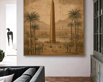 Ancient Egyptian Wall Decor, Ancient Egypt Decor, Egyptian Mythology Poster, Egyptian Canvas Wall Painting, Egyptian Symbols
