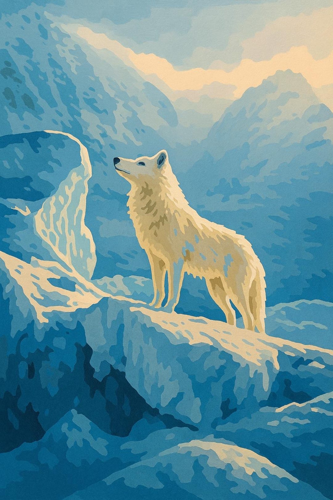 Paint by Number Wolf Kit Majestic DIY Wolf Painting for