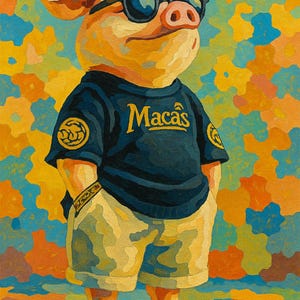 Paint by Number Pig Kit – Funny DIY Animal Art for Adults | Hipster Pig in Shades | Colorful Pop Art Wall Decor Gift