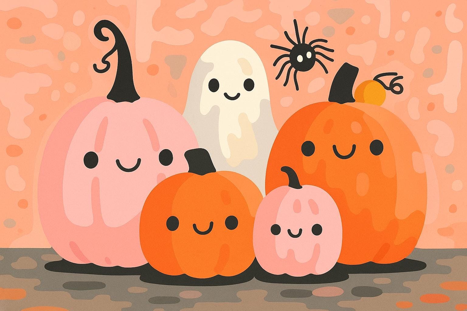 Cute Halloween Pumpkins Paint by Numbers Kit - Smiling Pumpkins,…