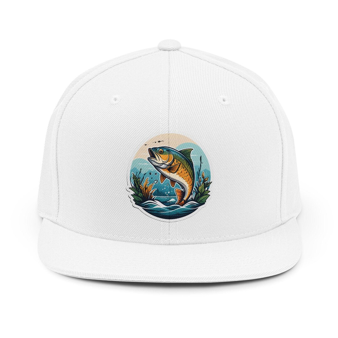 Snapper Hat Fishing Adventure Snapback Hat - Outdoor Gear, Fisherman Gift, Casual ...