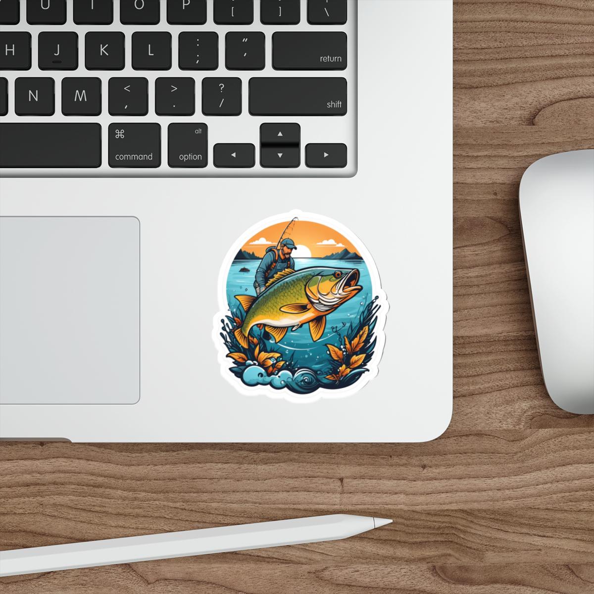 Catch of the Day Fishing Die-cut Stickers | Outdoor Enthusiast Decor ...