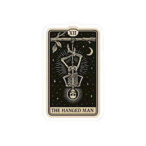 Tarot - The hanged man - Kiss-Cut Stickers - Design for Laptop, Water Bottle, Journals | Witchy Decor, Gift for Tarot Lovers, Boho