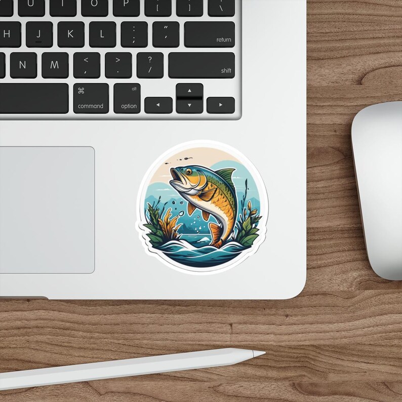 Nature-inspired Die-cut Stickers, Vibrant Fish Design, Perfect for ...