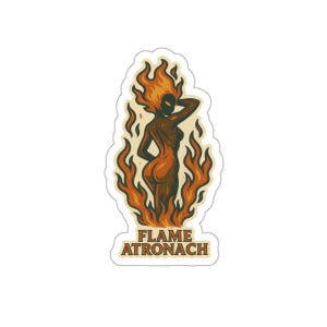 Flame Atronach Oblivion  Die-Cut Stickers | Fantasy Art, Laptop Decor, Cool Gifts, Gaming Merchandise, Art Collectible