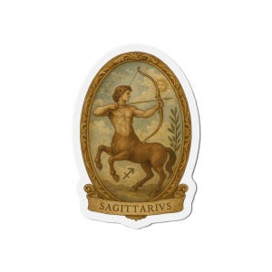 Sagittarius Die-Cut Magnet, Zodiac Sign Decor, Astrology Gift, Refrigerator Magnet, Horoscope Art for Home