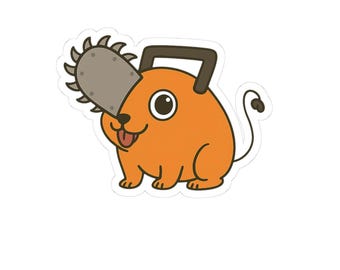 Pochita  Chainsaw man anime Kiss-Cut Stickers, Fun Decor, Cute Gifts, Laptop Decals, nerd Accessories