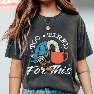 Funny Goose Coffee PNG: Sassy Retro Design (Digital Download, 6 Colors)